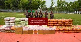 ব্রাহ্মণবাড়িয়ায় বিপুল পরিমাণ ভারতীয় চোরাই পণ্য জব্দ